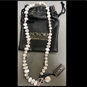 NWTS! Honora Seed Pearl Pallini Necklace 925 Sterling Silver